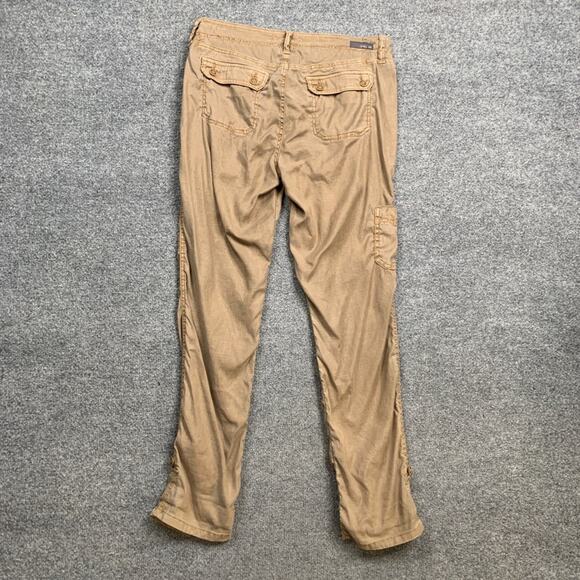 Level 99 Pants Women 27 Husk Linen Tencel Blend Dayla Cargo Pockets Utility - Picture 10 of 14